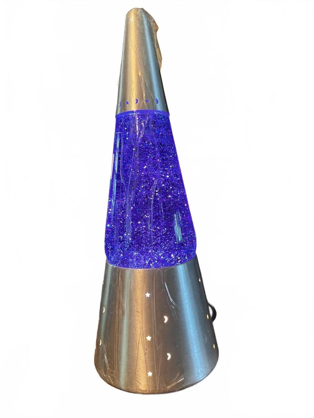 VTG Lava Light Wizard Purple- Silver Star and Moon Base